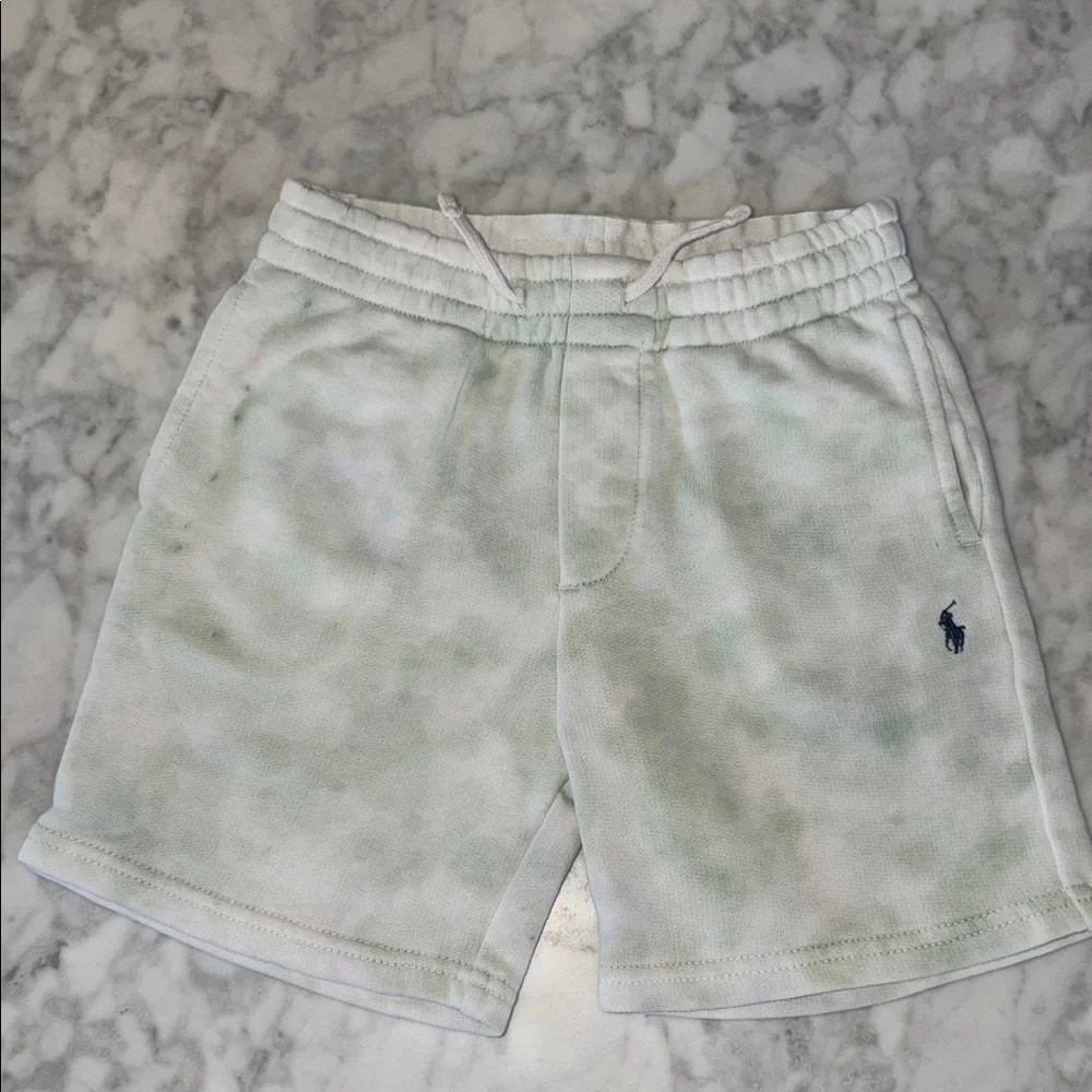 Polo Ralph Lauren Kids' White & Green Tie Dye Shorts 4T